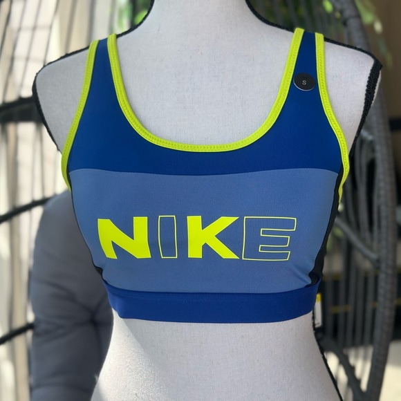 Nike Other - Nike Blue and Neon Green Sports Bra Racerback Design